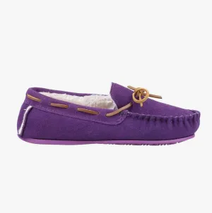 Hush Puppies ALLIE Womens Suede Slippers Purple
