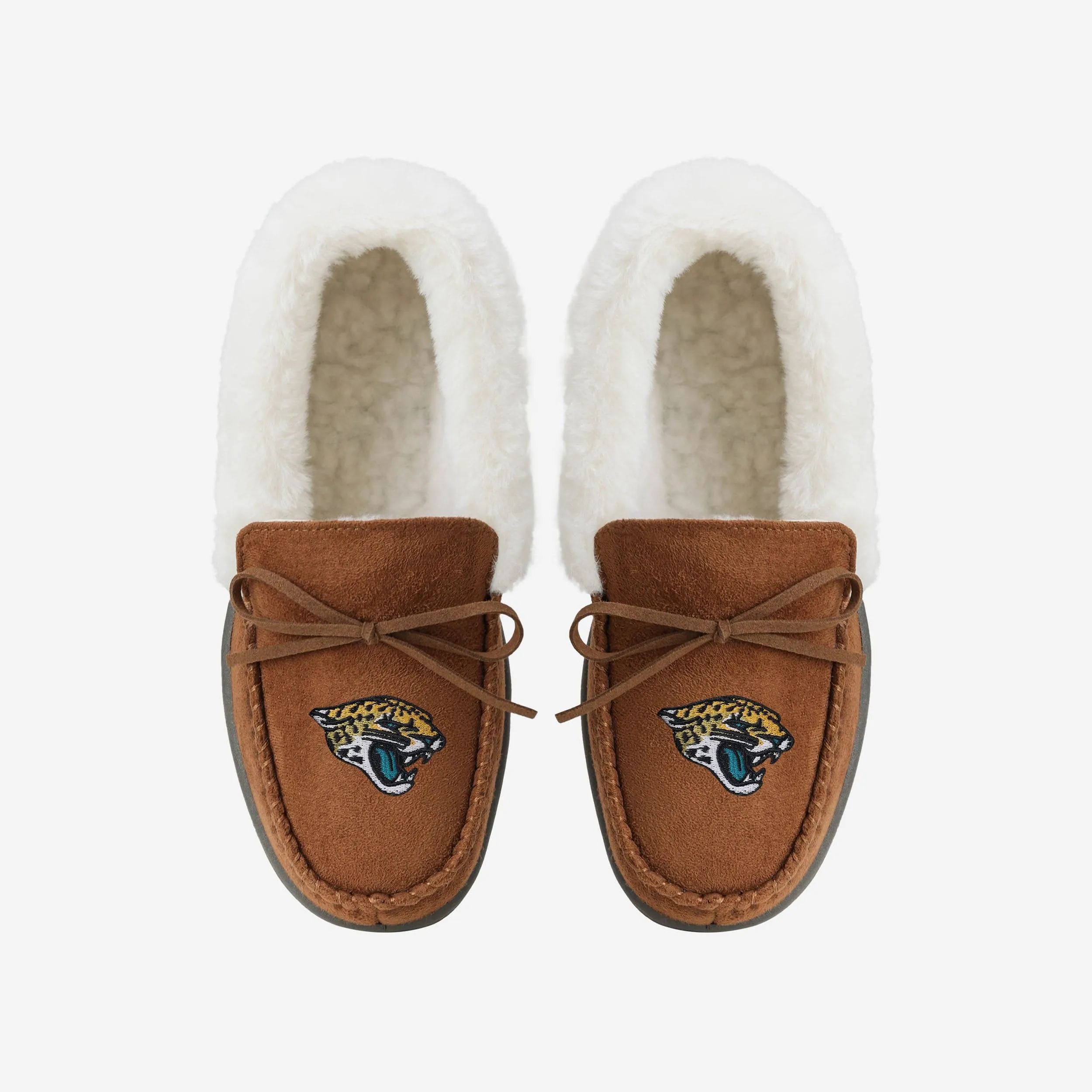 Jacksonville Jaguars Womens Tan Moccasin Slipper