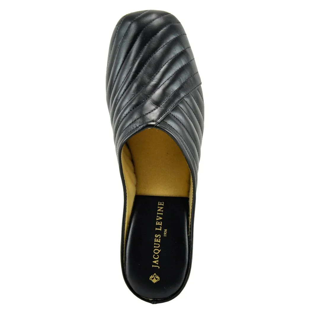 Jacques Levine Slippers 1221 Black
