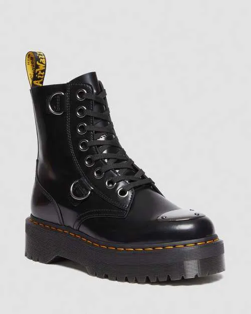 Jadon Alt Black Buttero Platform Boots