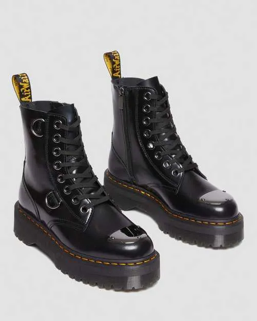 Jadon Alt Black Buttero Platform Boots