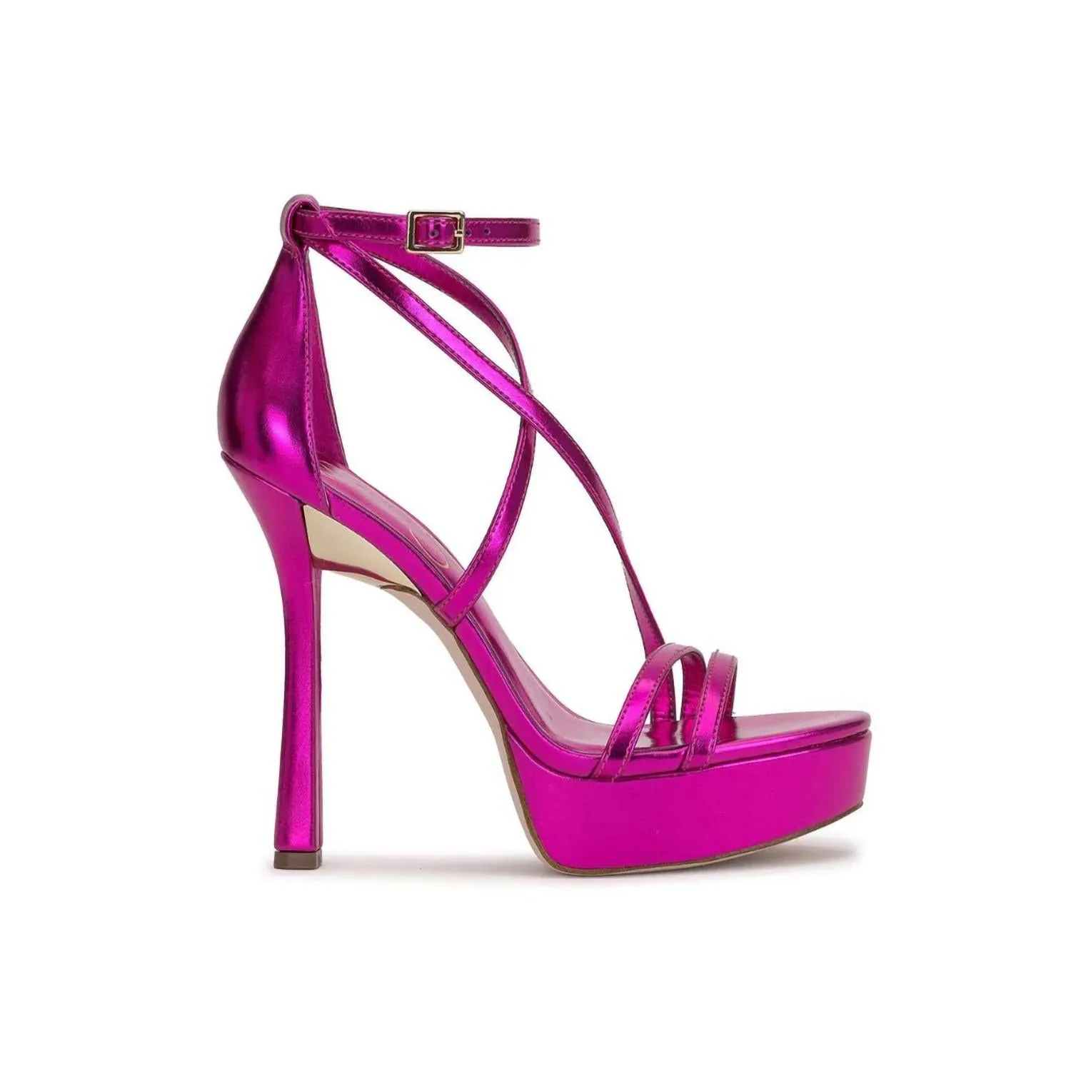 Jewelria Platform Sandal In Bright Pink