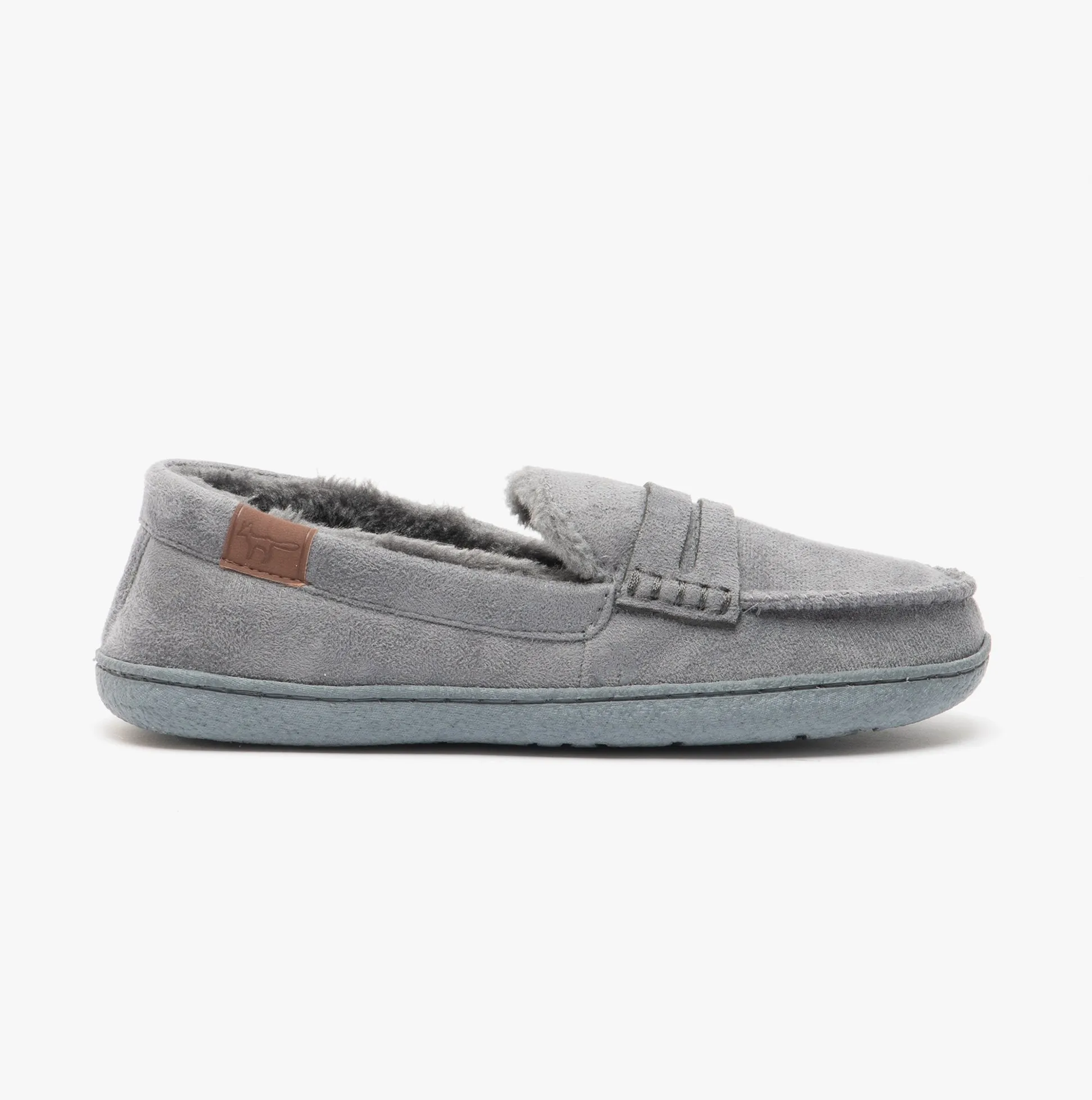 Jo & Joe NEW HAMPSHIRE Mens Moccasin Slippers Grey