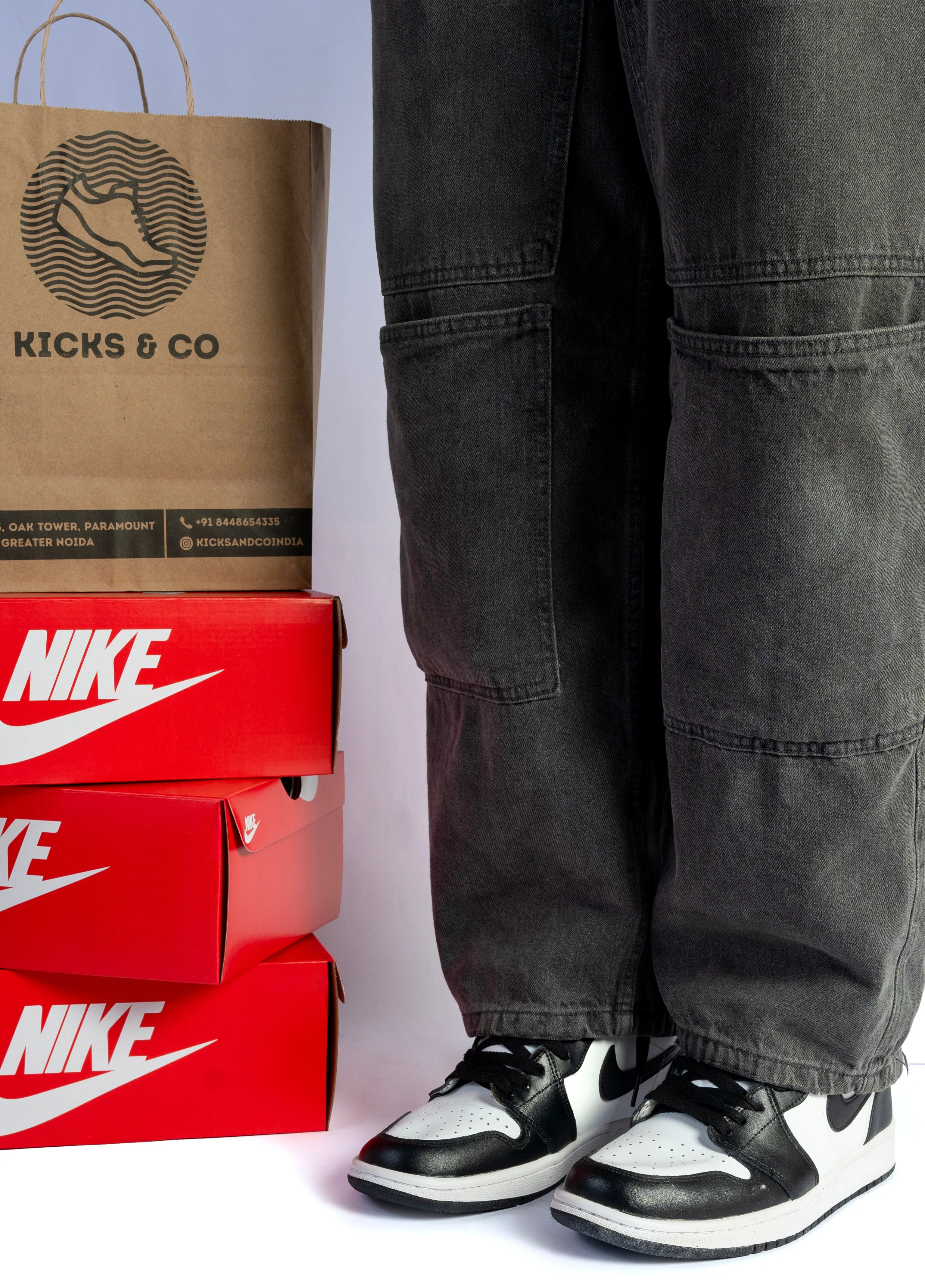 Jordan First Copy Shoes- Nike Air Jordan 1 Retro High OG Black & White