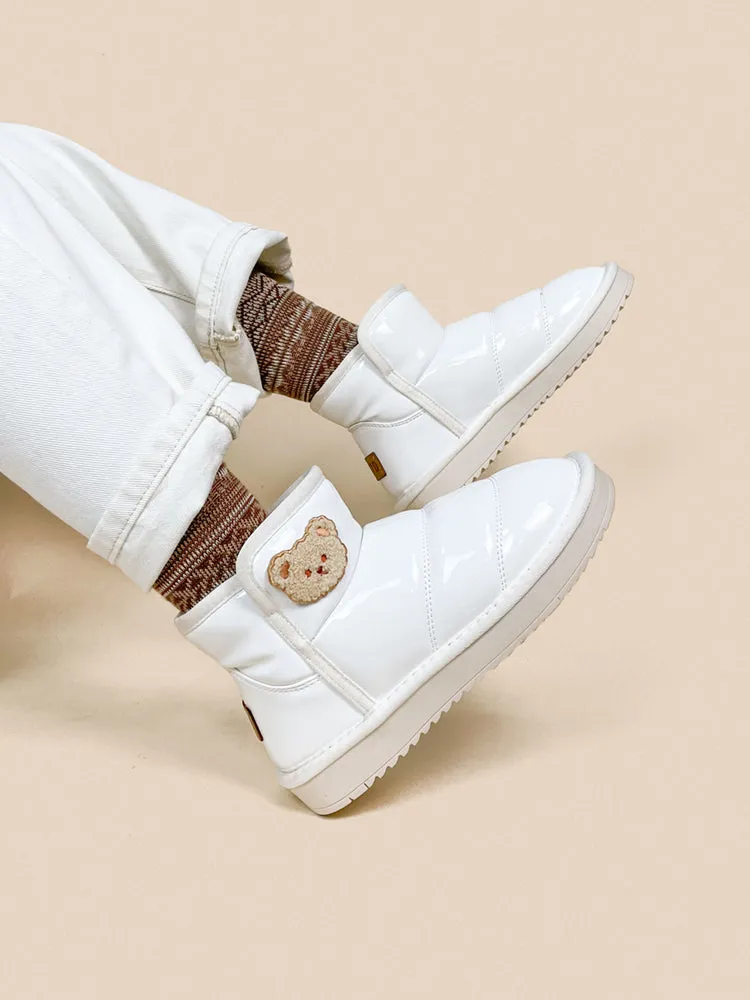Kawaii Bear Winter Plush Snow Boots Shoes