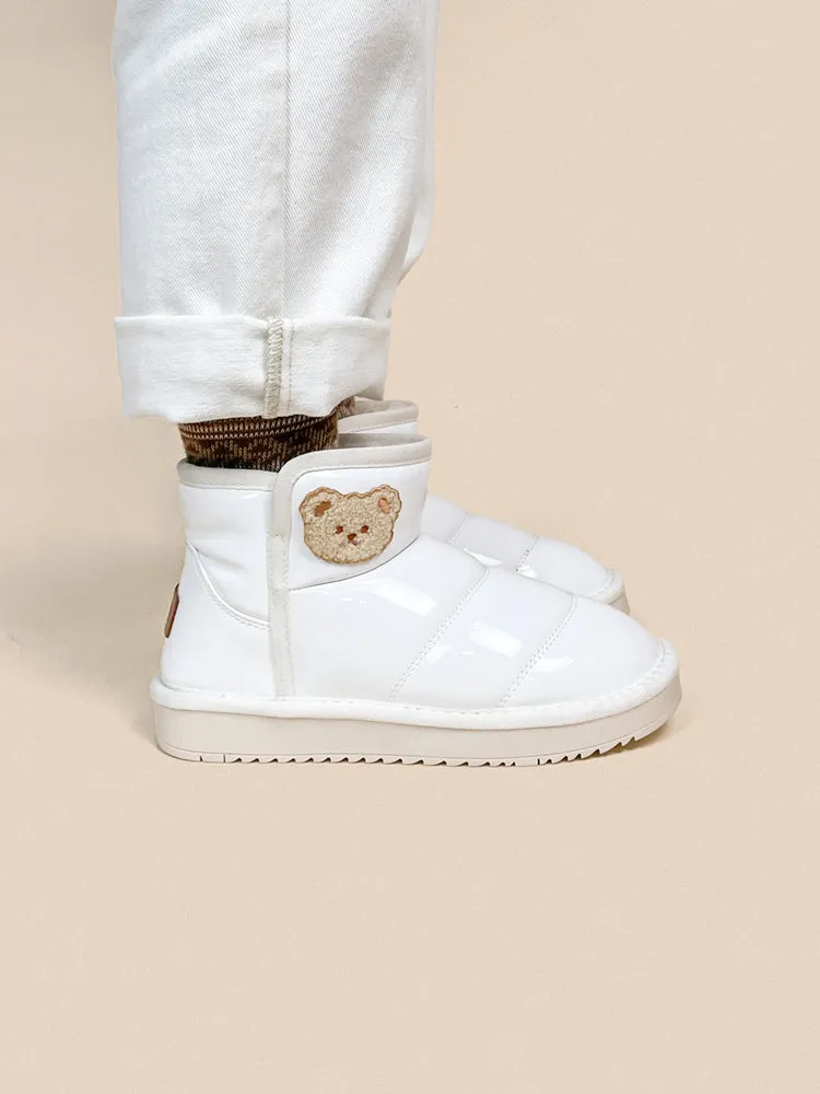 Kawaii Bear Winter Plush Snow Boots Shoes