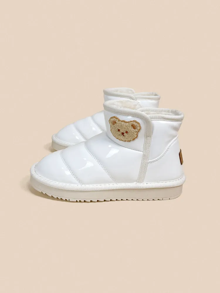 Kawaii Bear Winter Plush Snow Boots Shoes