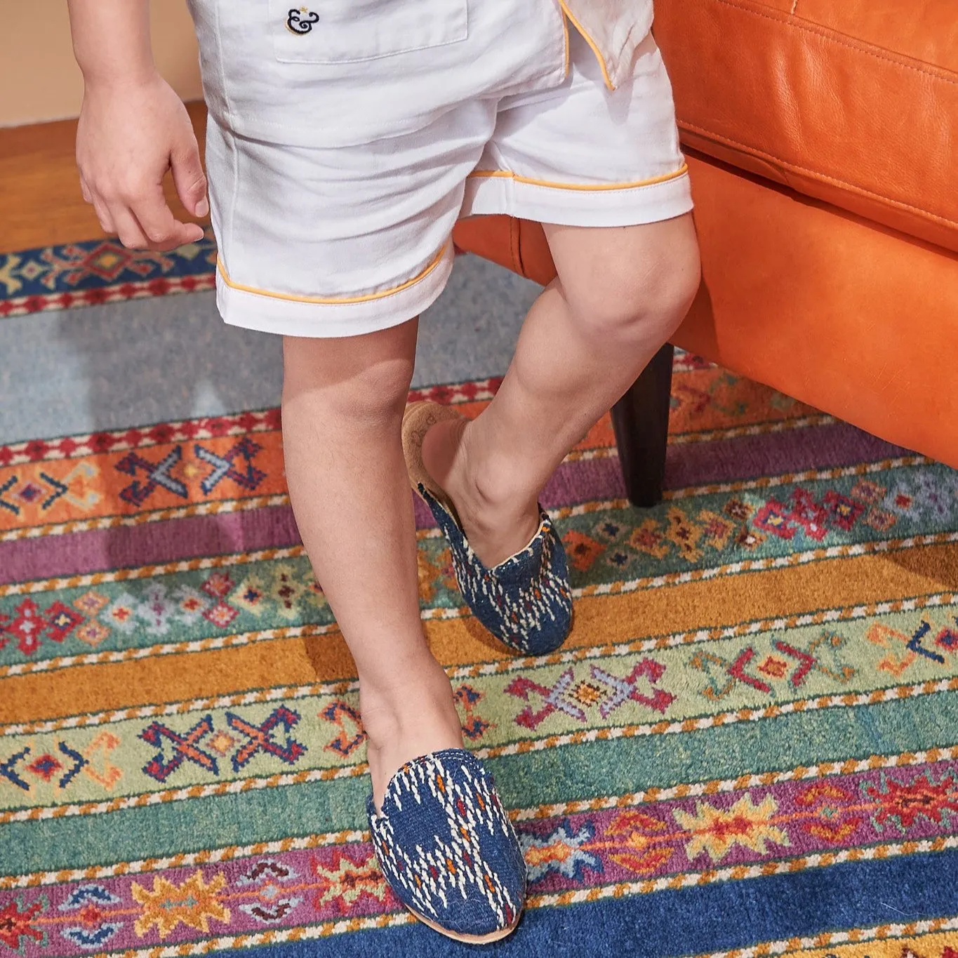 Kids Kilim Mule Slippers