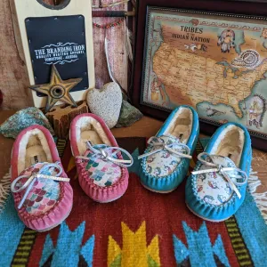 Kids' Moccasin Slippers, the "Cassie" by Minnetonka