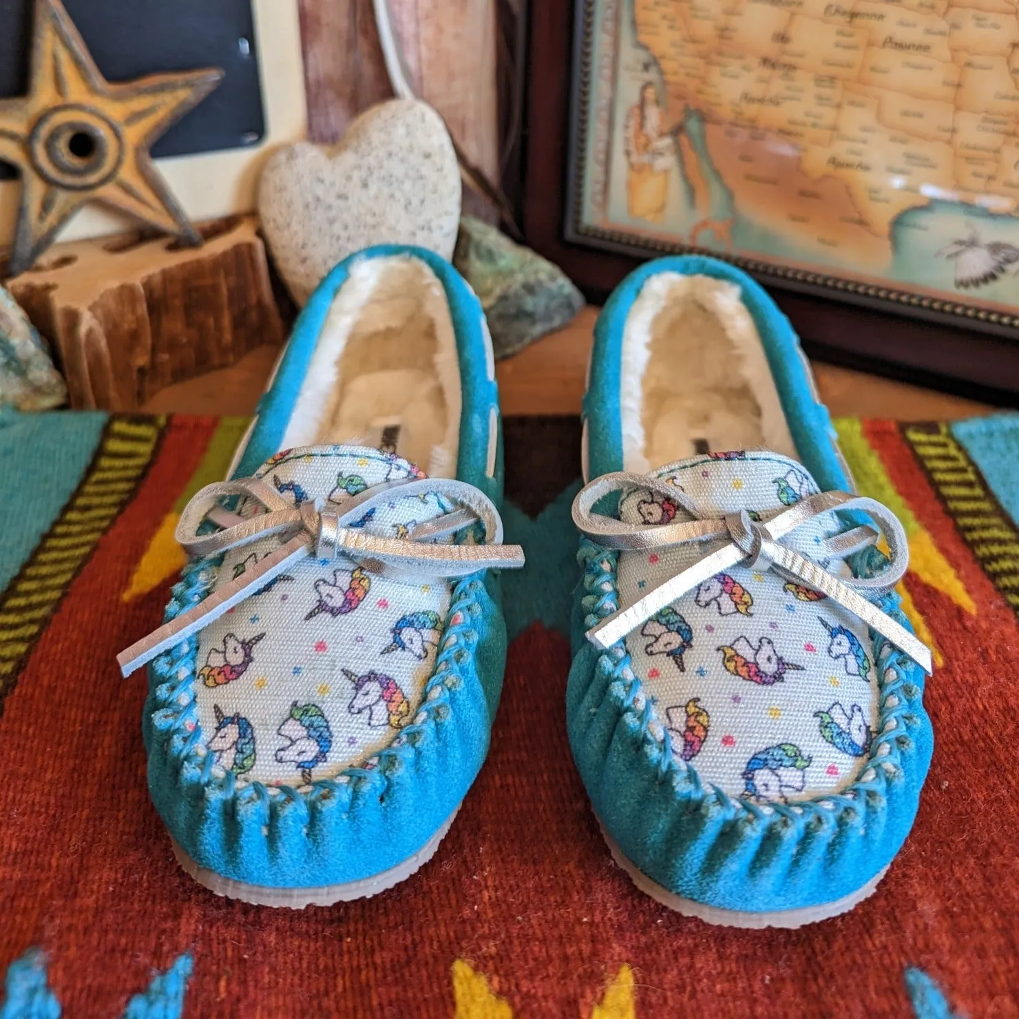 Kids' Moccasin Slippers, the "Cassie" by Minnetonka