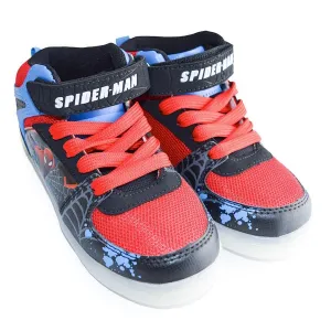 Kids Shoes Spider-Man Youth Boys High Top Light-up Sports Shoes