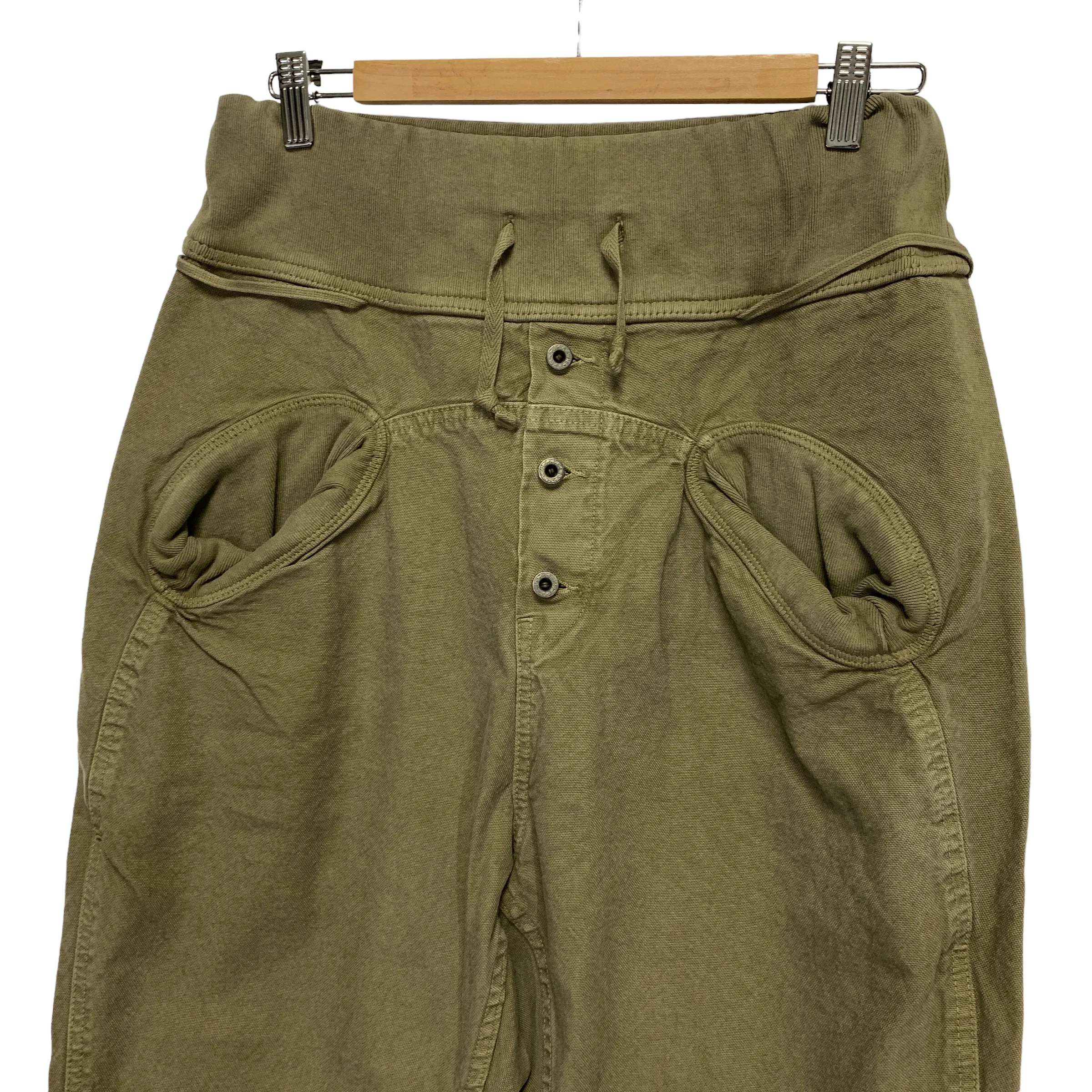 [L] Kapital Cotton Canvas Saurel Nouvelle Pants Olive