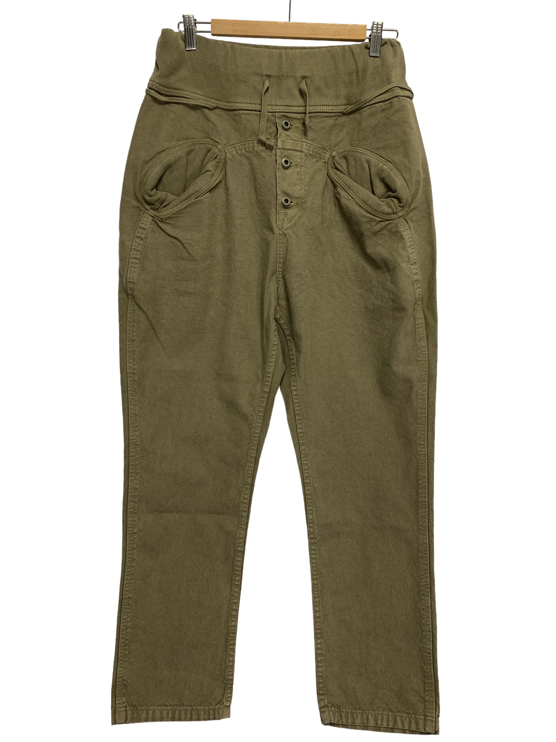 [L] Kapital Cotton Canvas Saurel Nouvelle Pants Olive