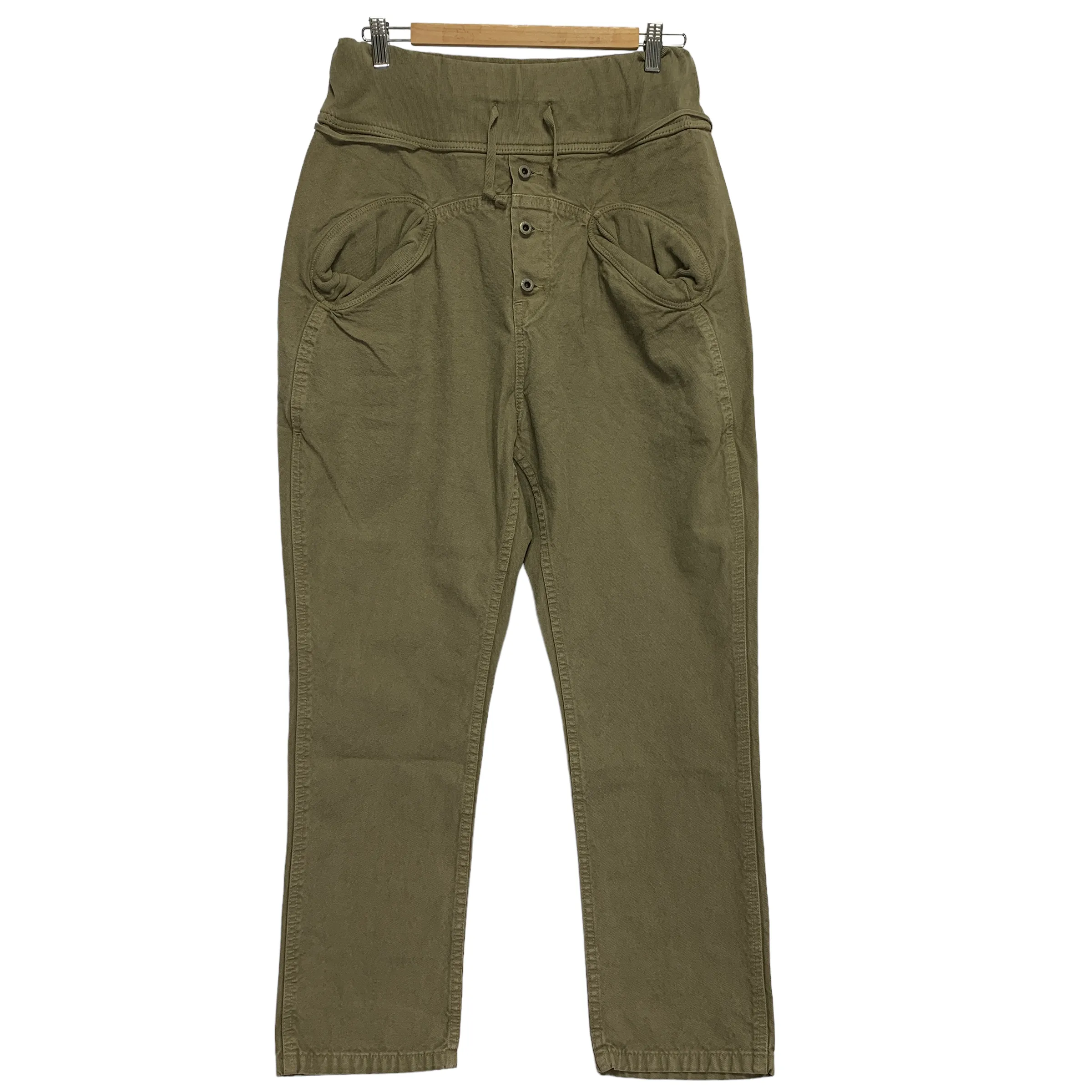 [L] Kapital Cotton Canvas Saurel Nouvelle Pants Olive