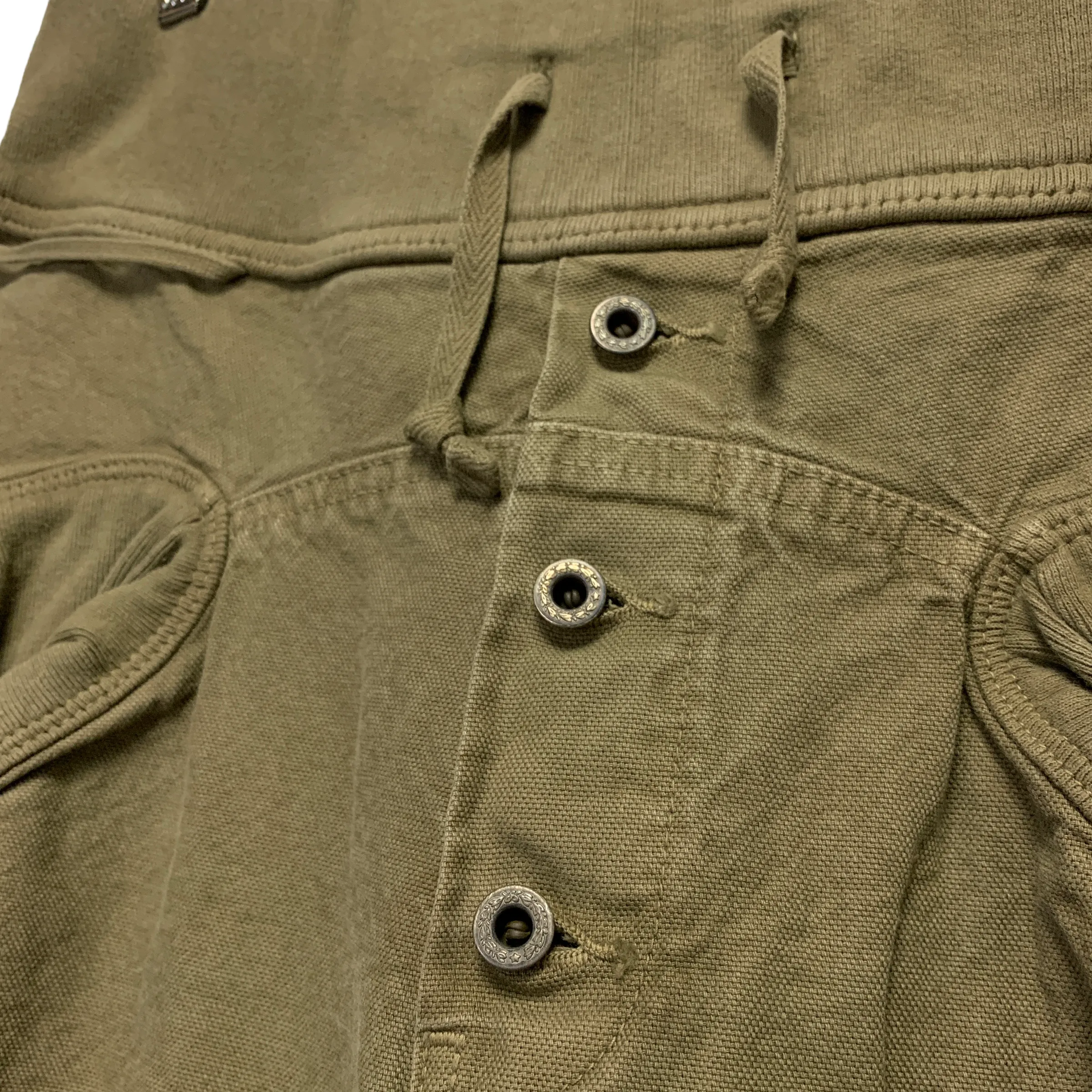[L] Kapital Cotton Canvas Saurel Nouvelle Pants Olive
