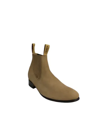 La Barca Suede Topo Charro Ankle Boot - 500