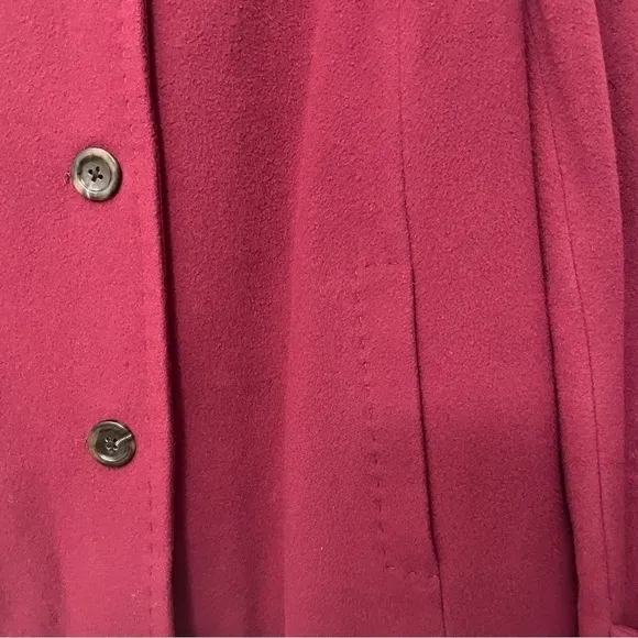 Lands’End Cashmere Wool Blend Peacoat | Maroon / Burgundy | Size 4