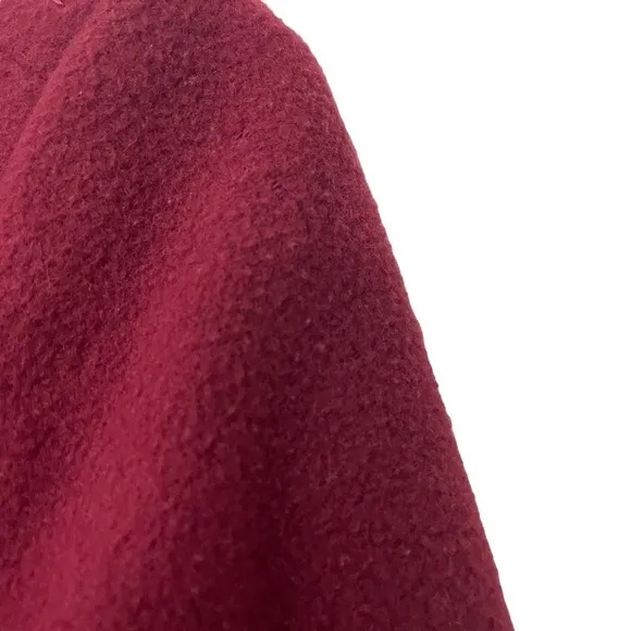 Lands’End Cashmere Wool Blend Peacoat | Maroon / Burgundy | Size 4