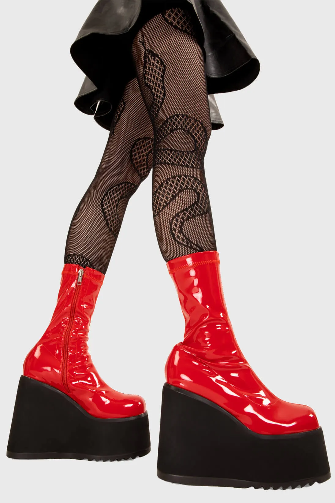 Lights Out Chunky Platform Ankle Boots