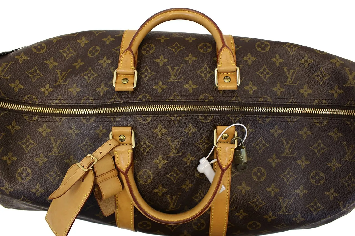 LOUIS VUITTON Monogram Canvas Keepall 55 Brown Travel Bag
