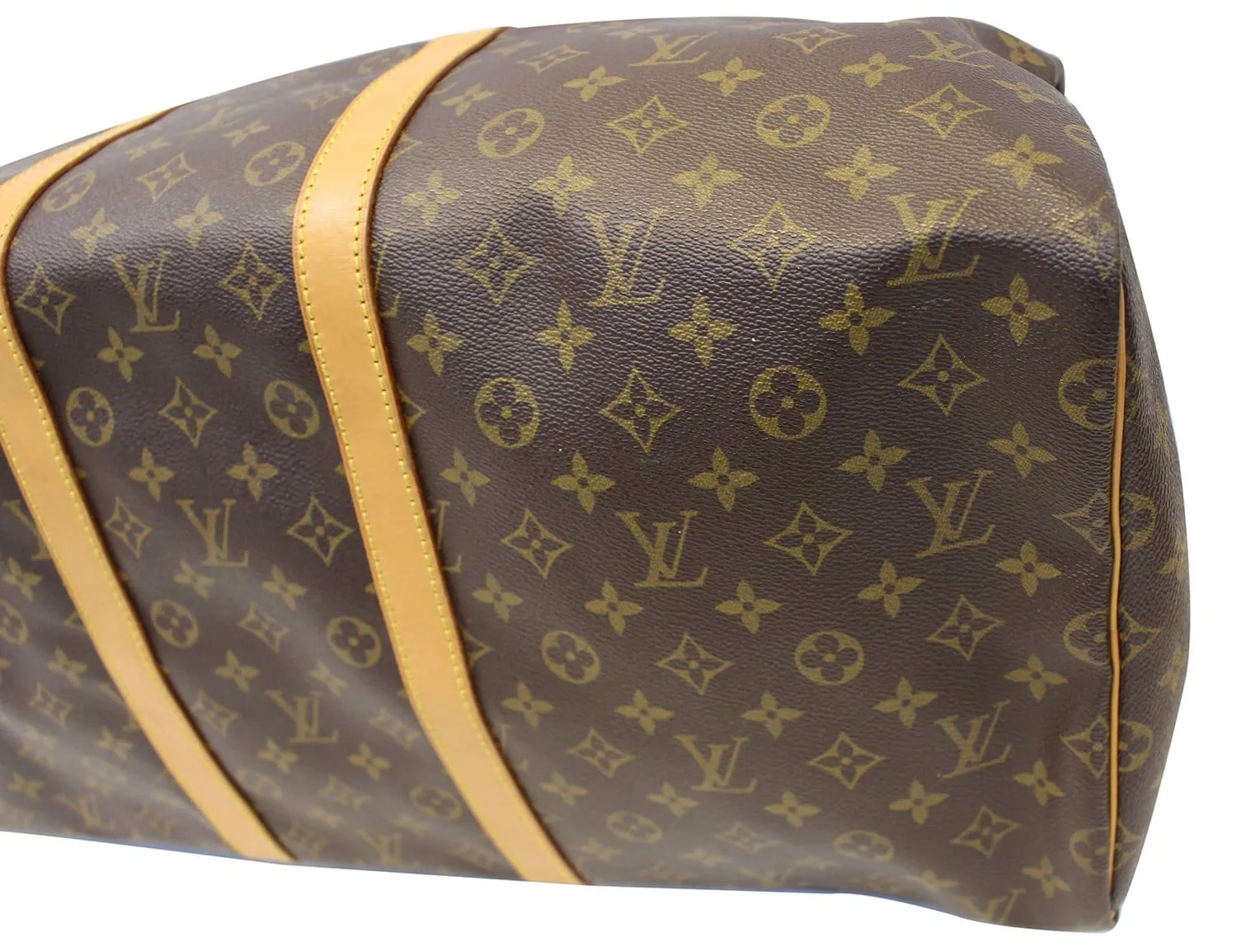 LOUIS VUITTON Monogram Canvas Keepall 55 Brown Travel Bag