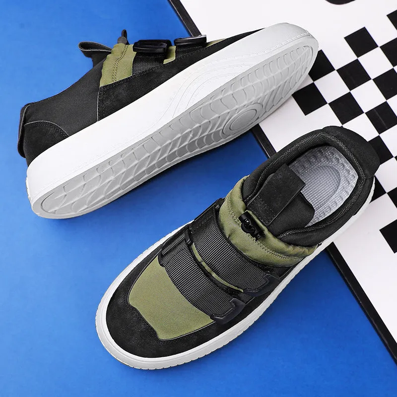 Low-Top Platform Shoes with Elastic Band - Youth Fashion