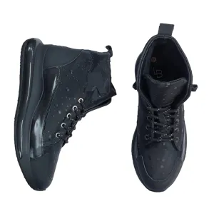 LUCIANO BELLINI MID TOP SNEAKER - BLACK