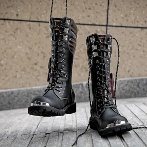 Luxe Mens HighTop Riding Boots Stylish AntiSlip Durable