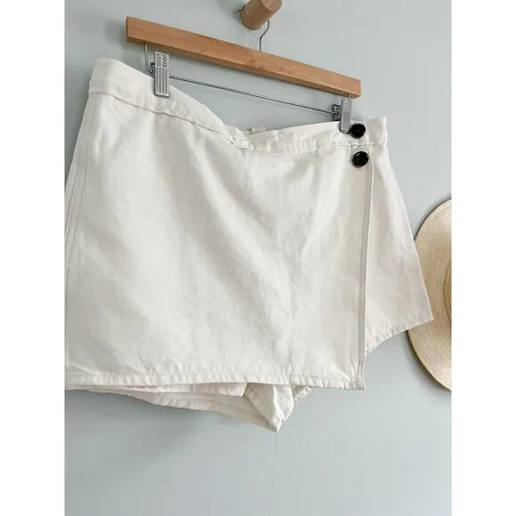 Madewell | NWT | Denim Wrap Mini Skort in Vintage Canvas | Sz 31