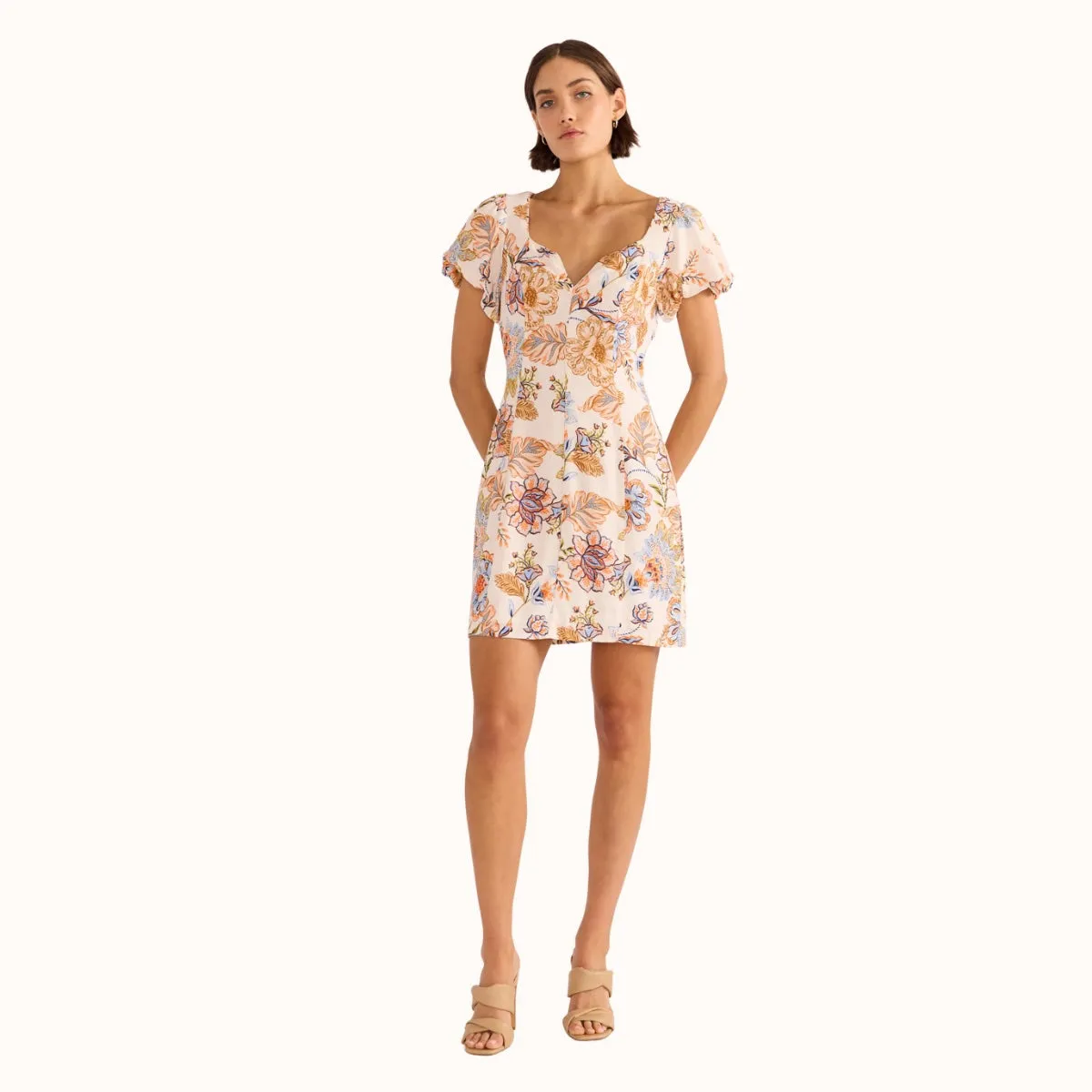 Marceline Panel Mini Dress (Floral)