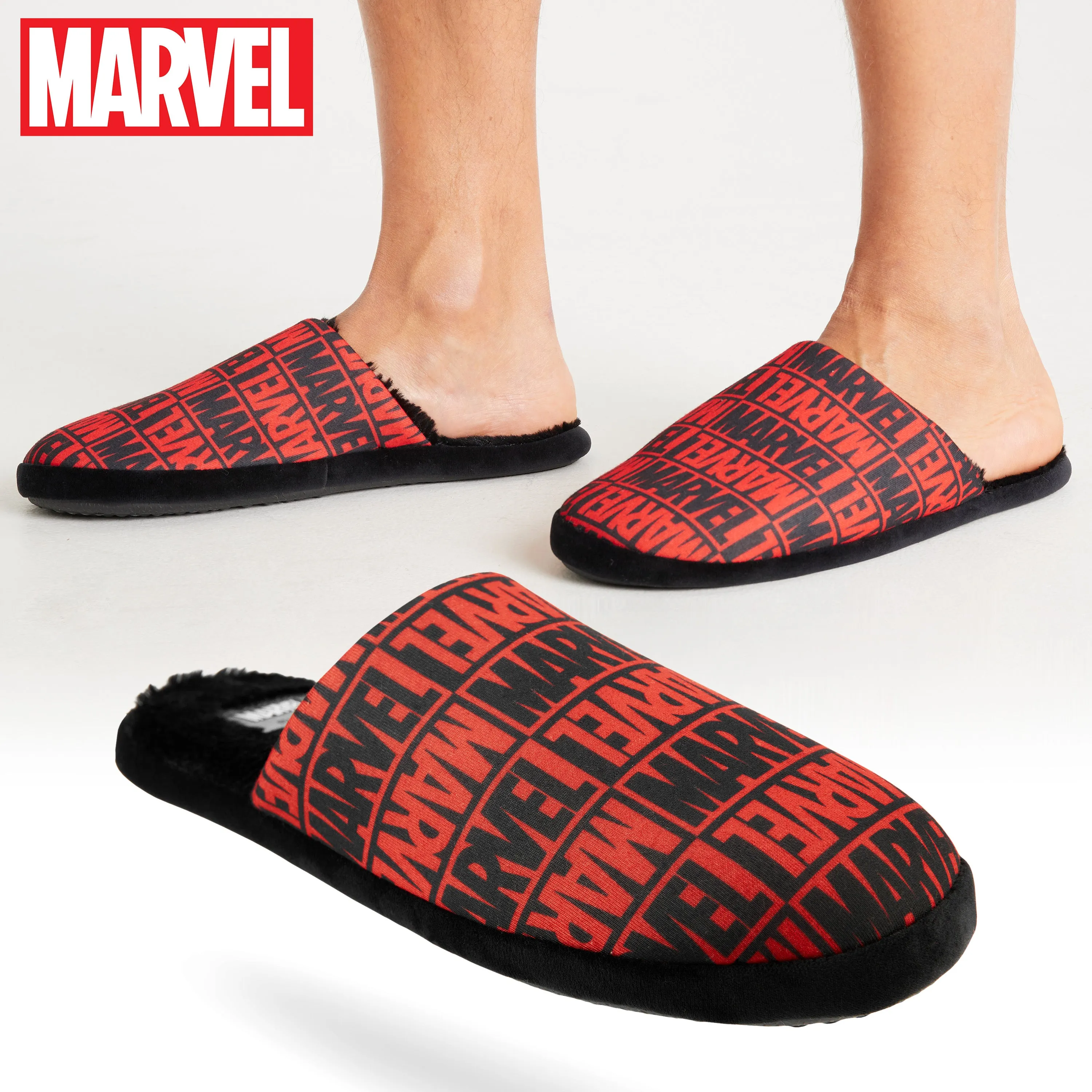 Marvel Men's Slippers - Warm Cosy Indoor Non Slip Shoes