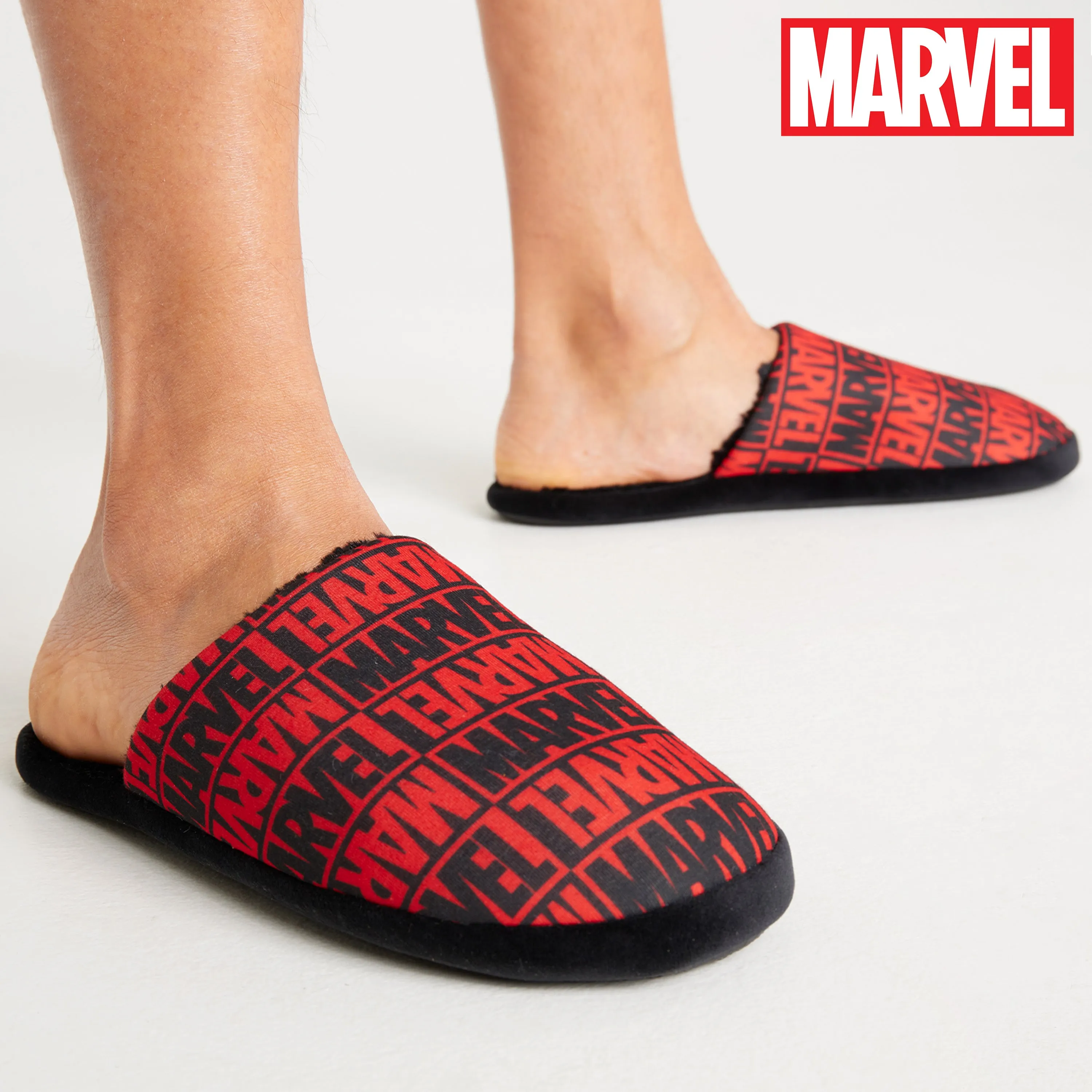 Marvel Men's Slippers - Warm Cosy Indoor Non Slip Shoes
