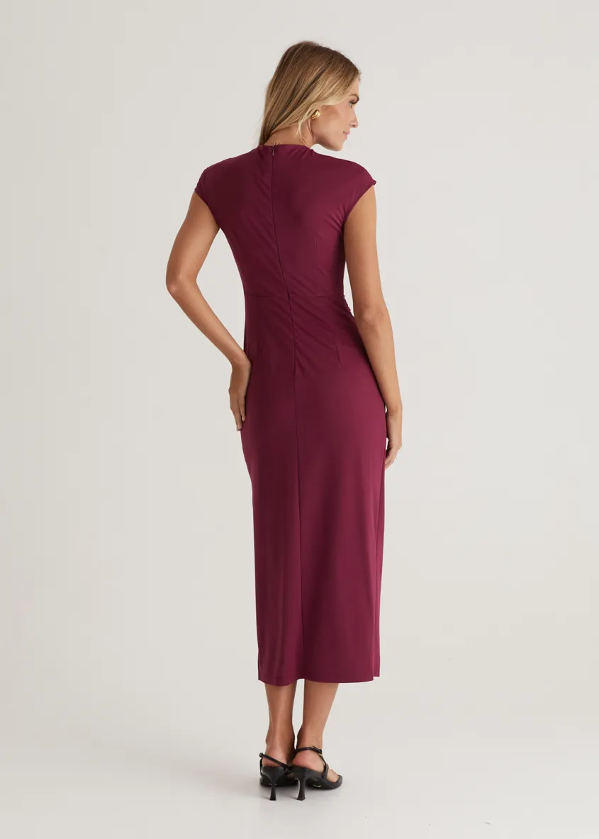 Mavis Midi Dress - Plum