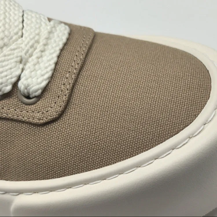 Men Minimalism Plain Canvas Flat Casual Shoes