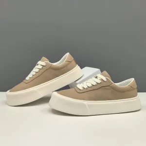 Men Minimalism Plain Canvas Flat Casual Shoes