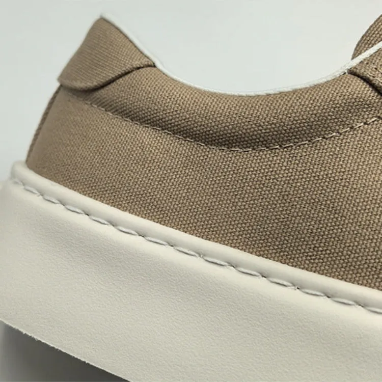 Men Minimalism Plain Canvas Flat Casual Shoes