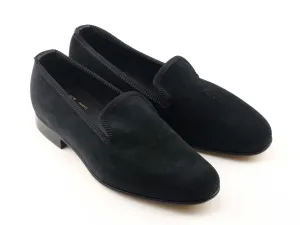 Mens Black Suede Slipper - UK 5.5