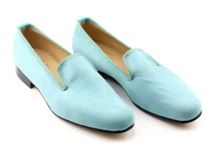 Mens Duck Egg Blue Faux Suede - UK 12