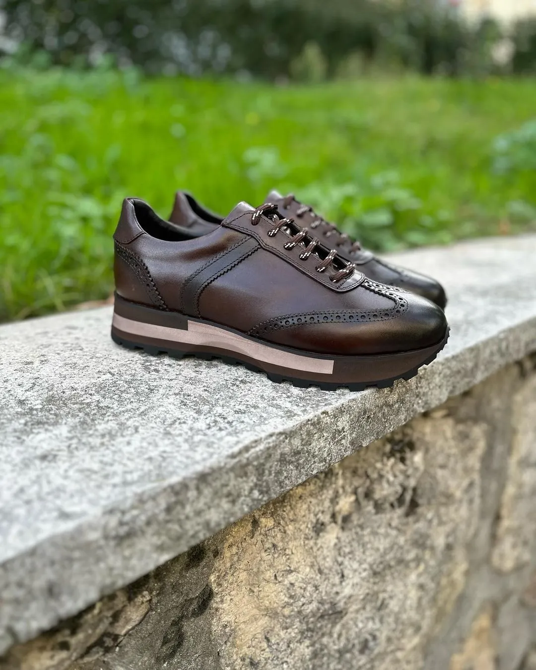 Men's New High Quality Genuine Leather Retro Sports Casual Shoes