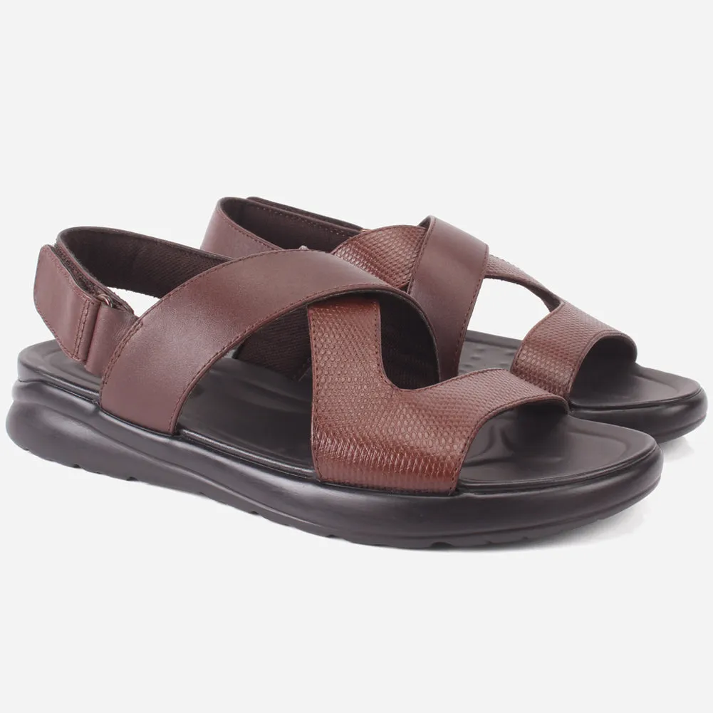 Mens "Rayan" Leather Comfy Casual Sandals
