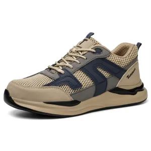 Men's Solid Durable Indestructible Safety Sneakers