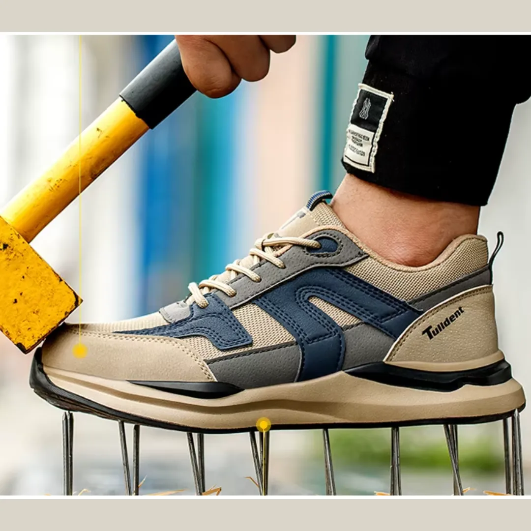Men's Solid Durable Indestructible Safety Sneakers
