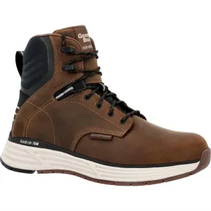 Men's Sport Wedge Waterproof Work Hiker Boot In Dark Brown