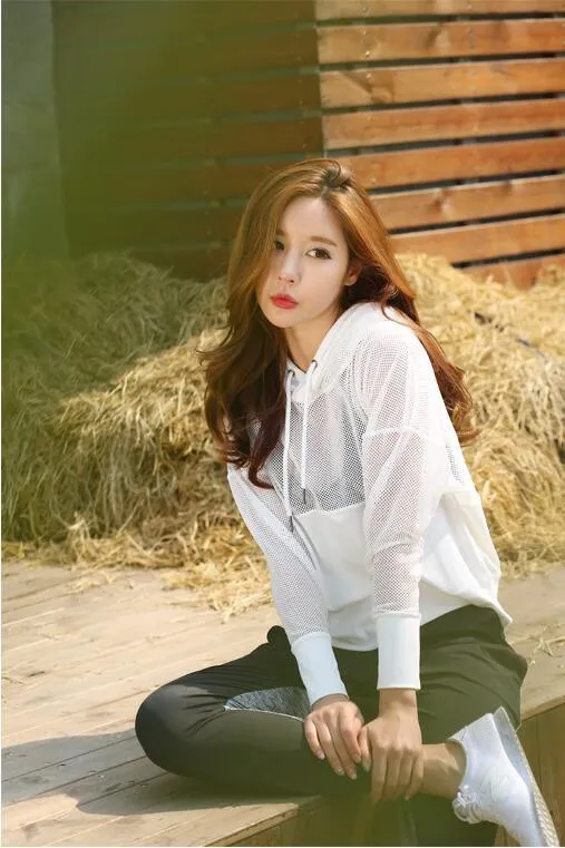 Mesh Patchwork Hooded Shirt