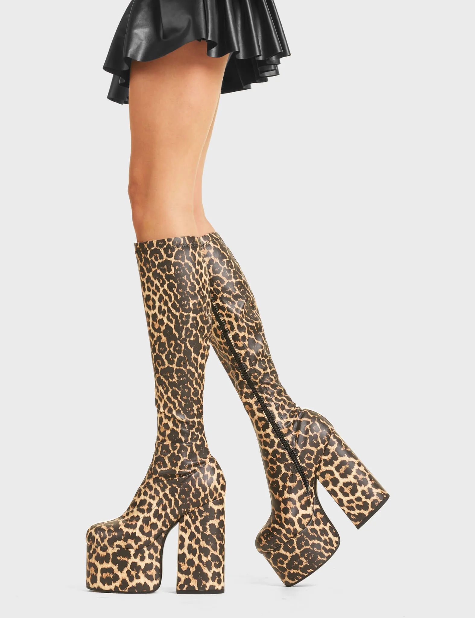 Messenger Platform Knee High Boots