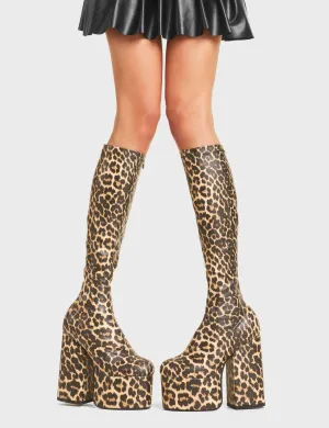 Messenger Platform Knee High Boots