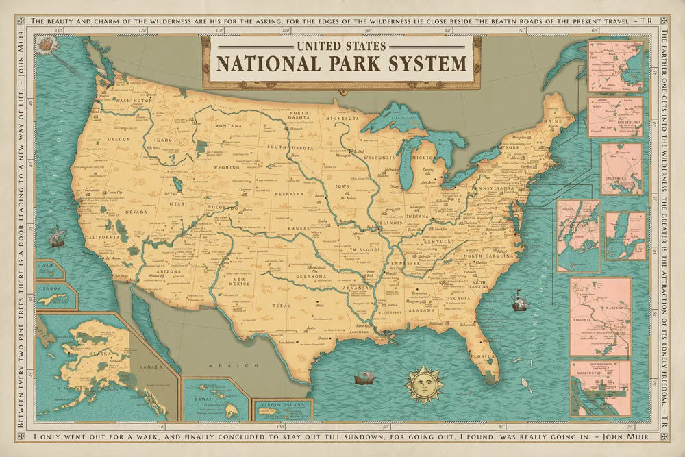 National Park System Units Map
