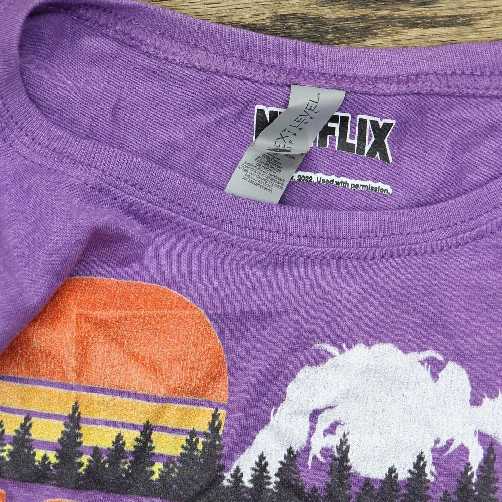 Netflix Girl's Stranger Things Retro Hawkins Bikers T-Shirt Purple Berry S