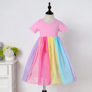 New Arrival Girls Fashion Rainbow Dress