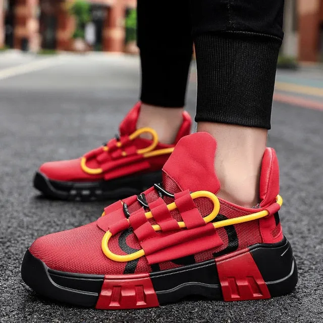 New Men Casual Shoes 2020 Fashion Breathable Mesh Thick Bottom Sneakers Comfortable Non Slip Chunky Male Shoe Chaussures Hommes